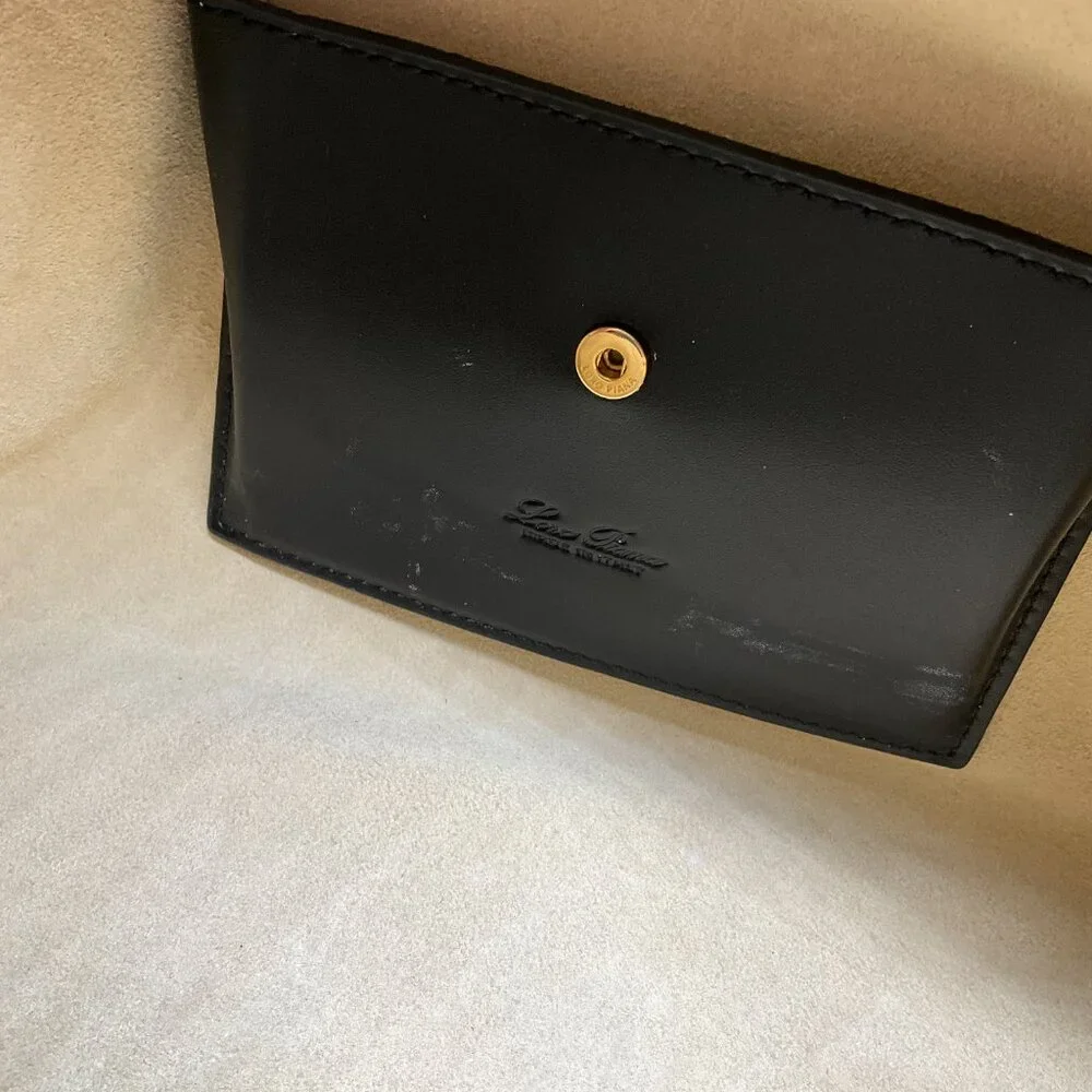 Loro Piana Black Extra Pocket L27 Tender Calfskin Leather Handbag - Picture 15 of 15